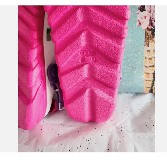 Crocs Kids Duet Max II Clog K white/pink crush size  J3, J5, J6 - Picture 11 of 12